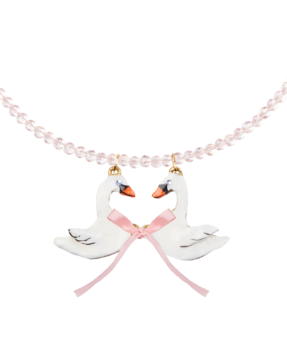 Kissing Swans Necklace